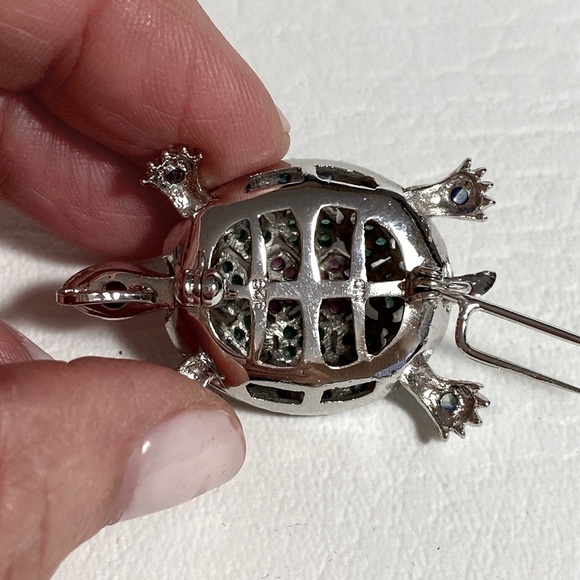 Stunning  Chapel-Zenray Vintage Turtle Brooch - Picture 8 of 8